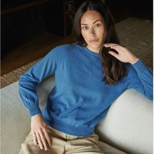 Beautiful Quince Mongolian Cashmere Shrunken Sweatshirt size small